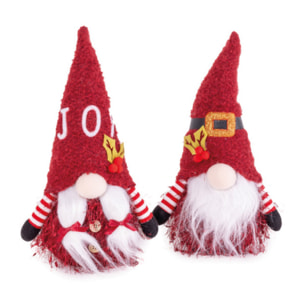 Set 2 Gnomo Decorativo Natalizio Modello Stewart