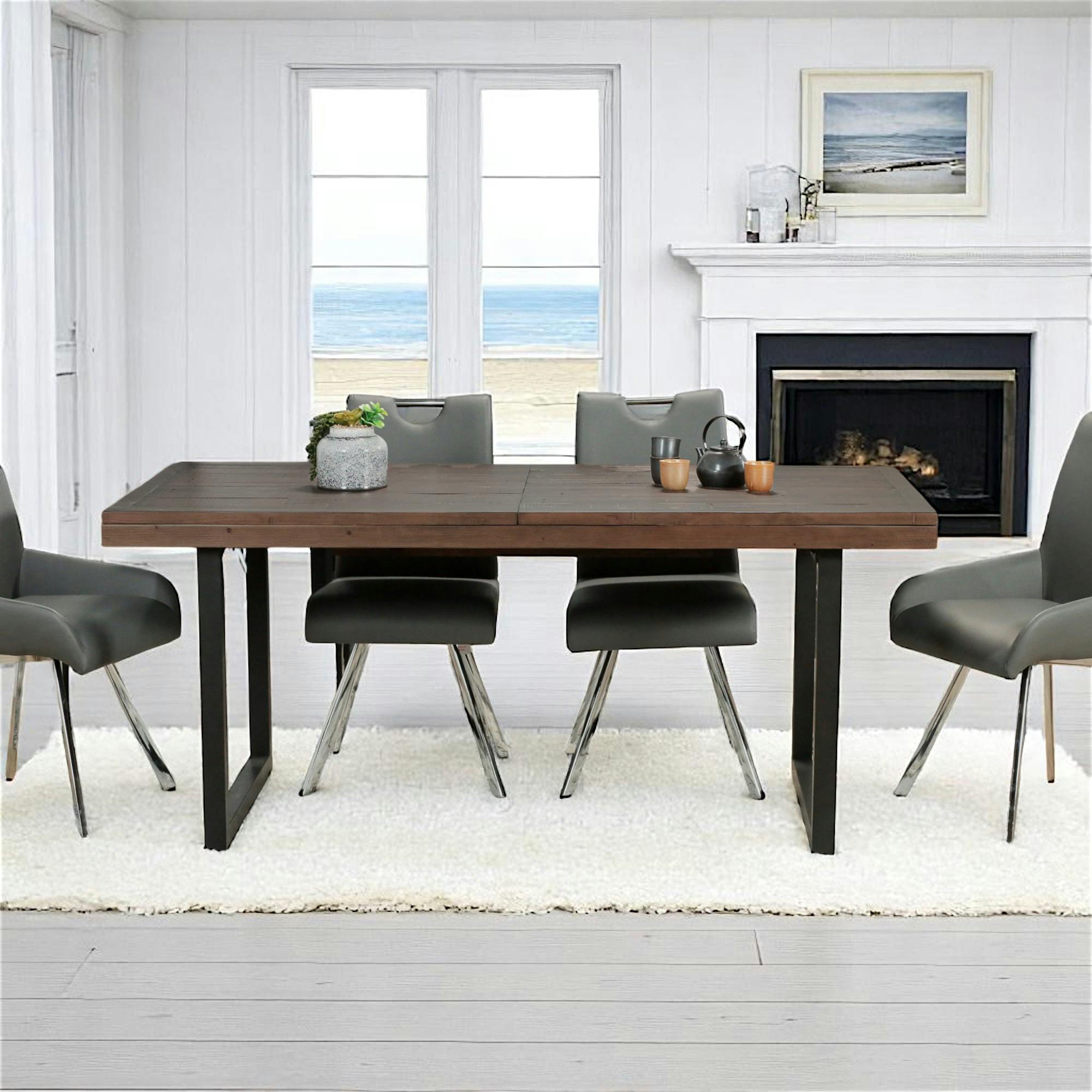 Table de repas extensible bois recyclé 180-240 cm SAMOA