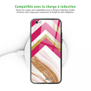 Coque iPhone 6/6S Coque Soft Touch Glossy Trio marbre fuschia Design La Coque Francaise