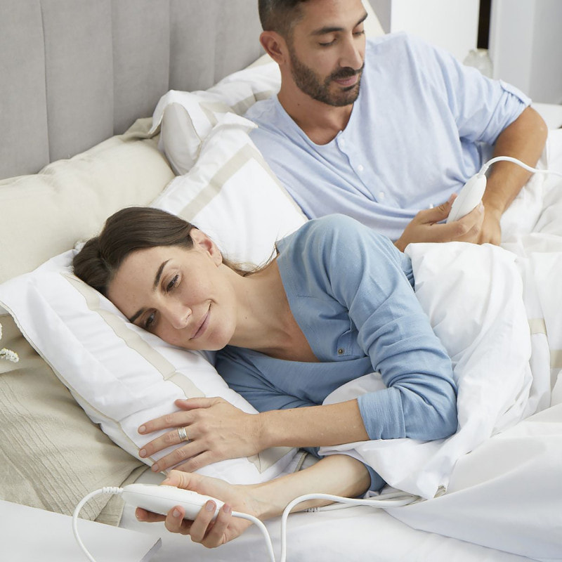 Chauffe-matelas double avec 2 interrupteurs