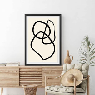 Affiche line art bold II Affiche sous cadre noir