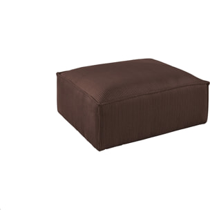 Stella - pouf en velours côtelé - style contemporain - Marron