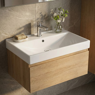 Stilla 61x46x6,5cm lavabo en céramique pour meubles, blanc (VERSO60)