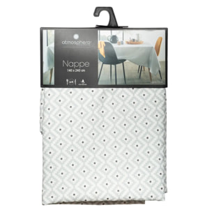 Nappe anti-tache "Etnik" gris 140x240cm