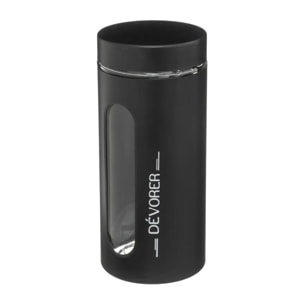 Bocal verre et métal "Ublo" 1,25L noir