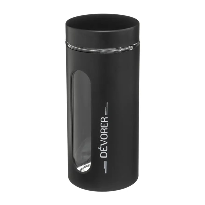 Bocal verre et métal "Ublo" 1,25L noir