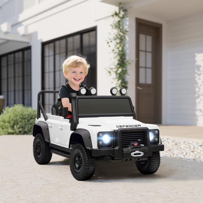 Voiture électrique enfant Land Rover Defender 110 SVX 12V 5Km/h max. télécommande blanc