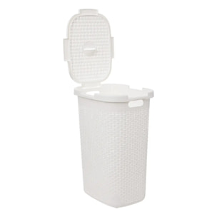 Corbeille Rattan 60L blanc