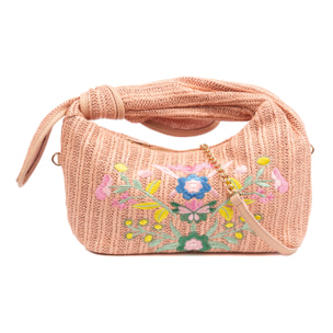 Bisagno Bolso de hombro Mujer. Fabricado en tela y piel sintética PU con diseño de flores.