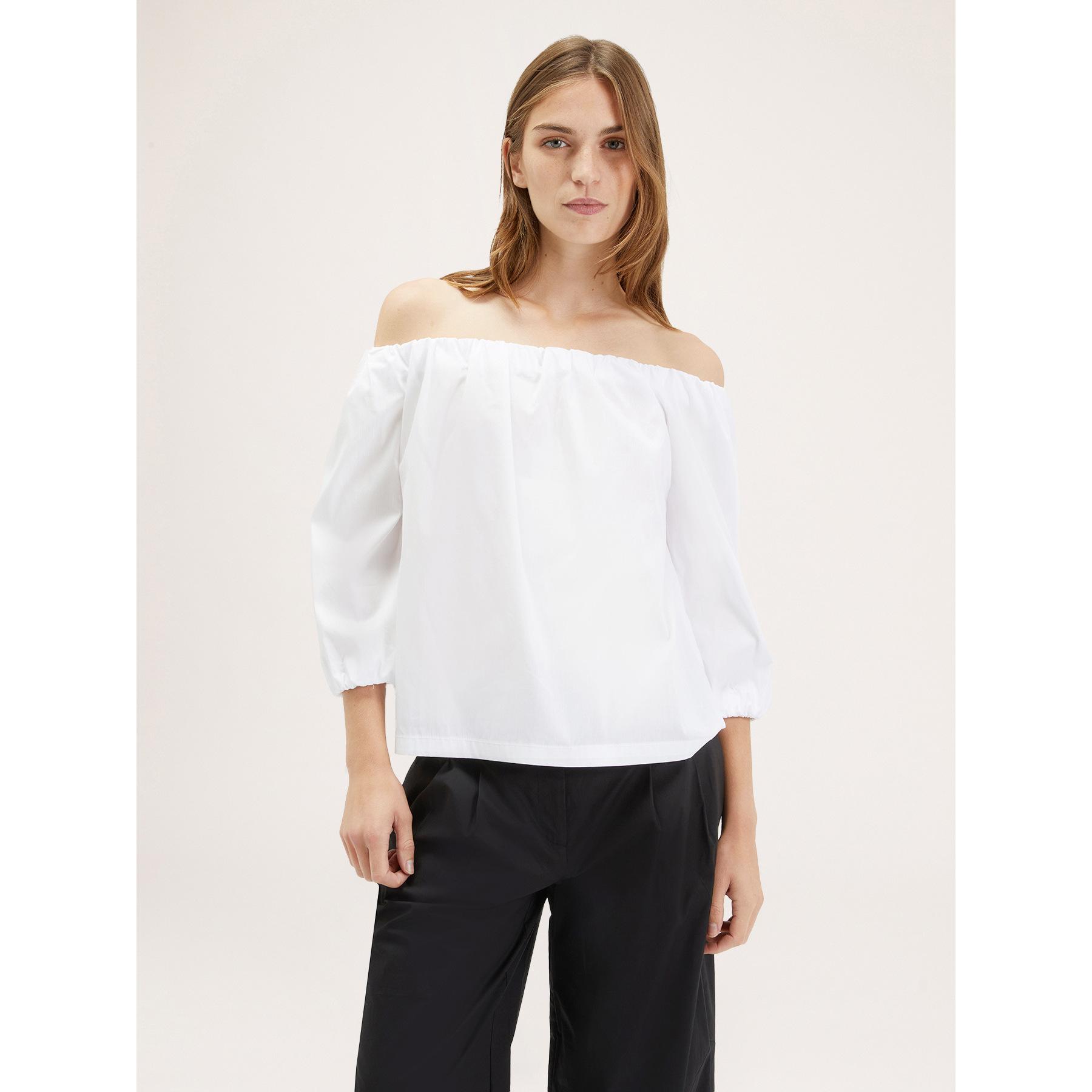 Motivi - Blusa con scollo elastico off-shoulder - Bianco