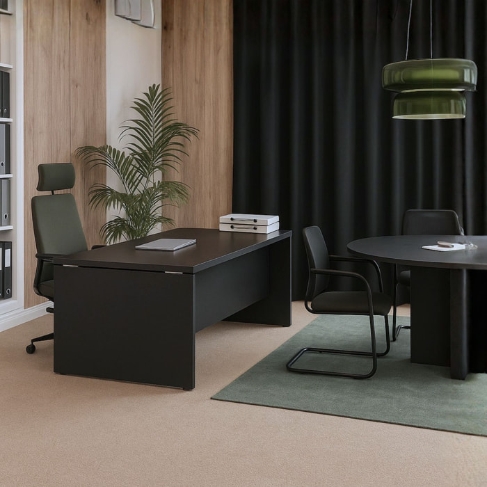 Rideau 100% occultant Ignifugé M1 Noir - Noir