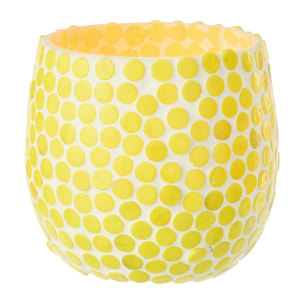 J-Line Chandelier Mosaïque - verre - jaune - medium