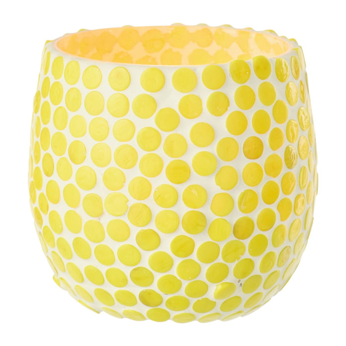J-Line Chandelier Mosaïque - verre - jaune - medium