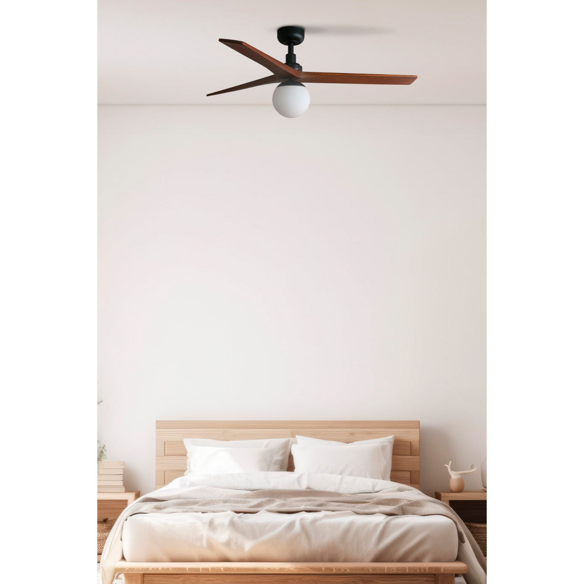 KLIM M Ventilatore a soffitto  nero/noce E27