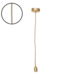 Suspension douille doré satiné - Doré