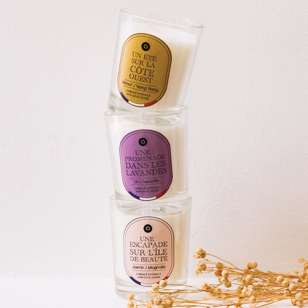 Bougie parfumée Nibi vanille 180 g