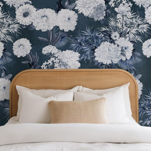 Carta da Parati Floreale Blu Navy
