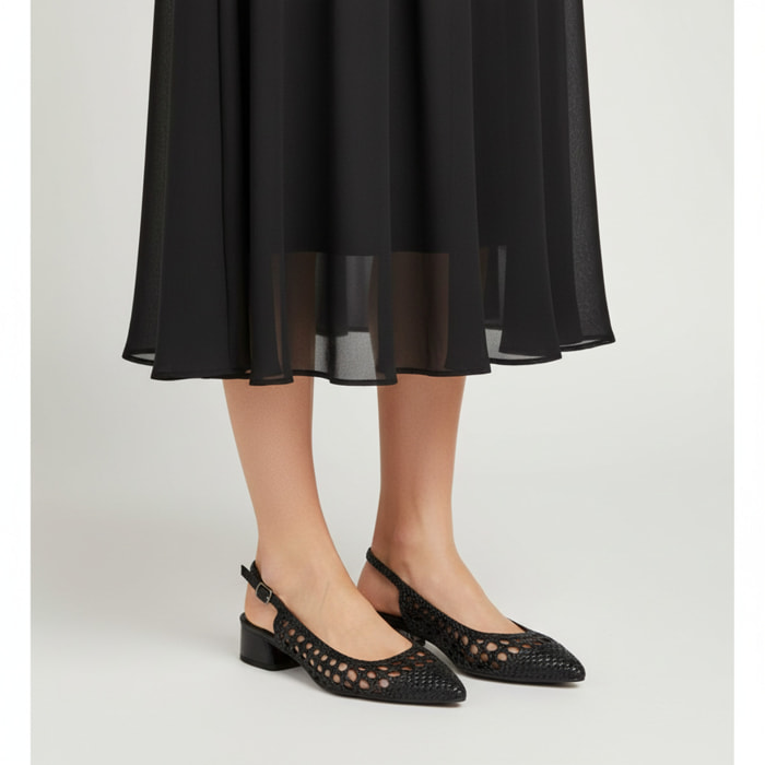 Sandali intreccio - tacco 4,5 cm