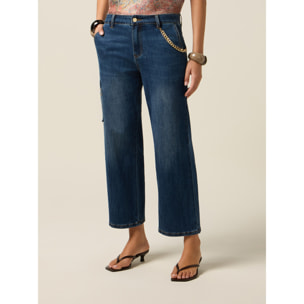 Oltre - Jeans slim workwear - Blu