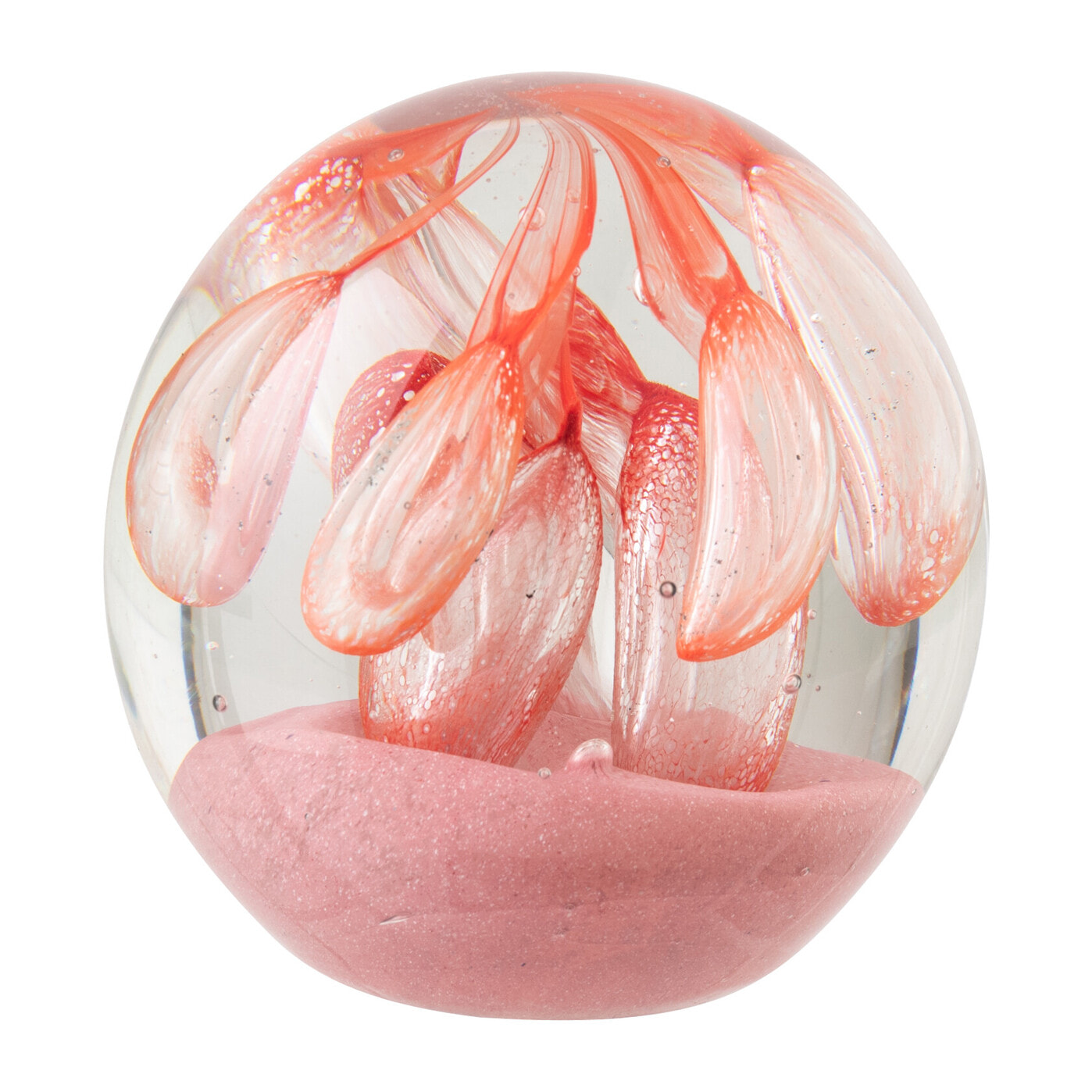 J-Line Presse-papier Balle - verre - orange/rose clair - medium