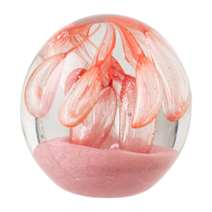 J-Line Presse-papier Balle - verre - orange/rose clair - medium