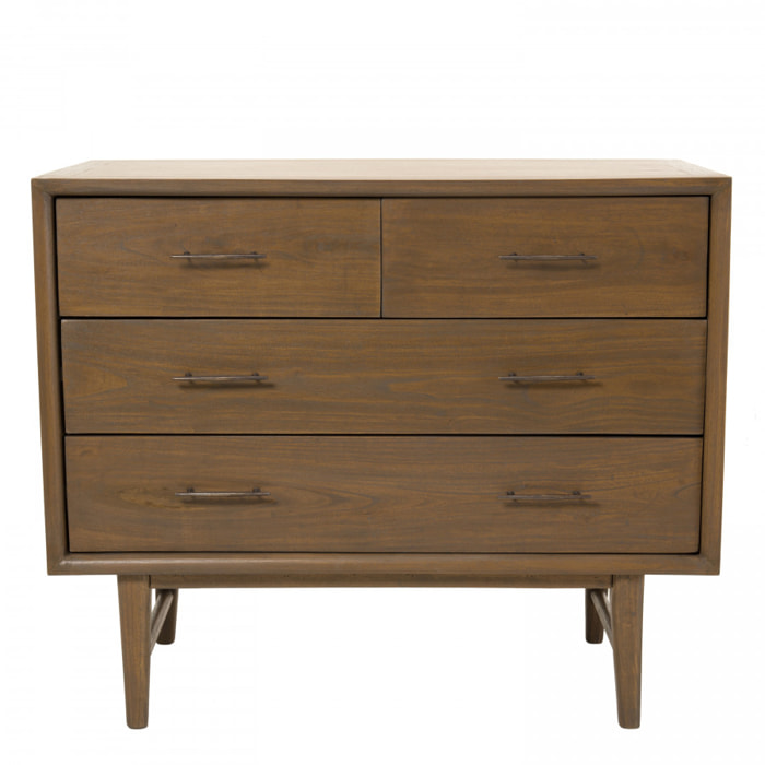 LAURE - Commode 4 tiroirs bois Mindi