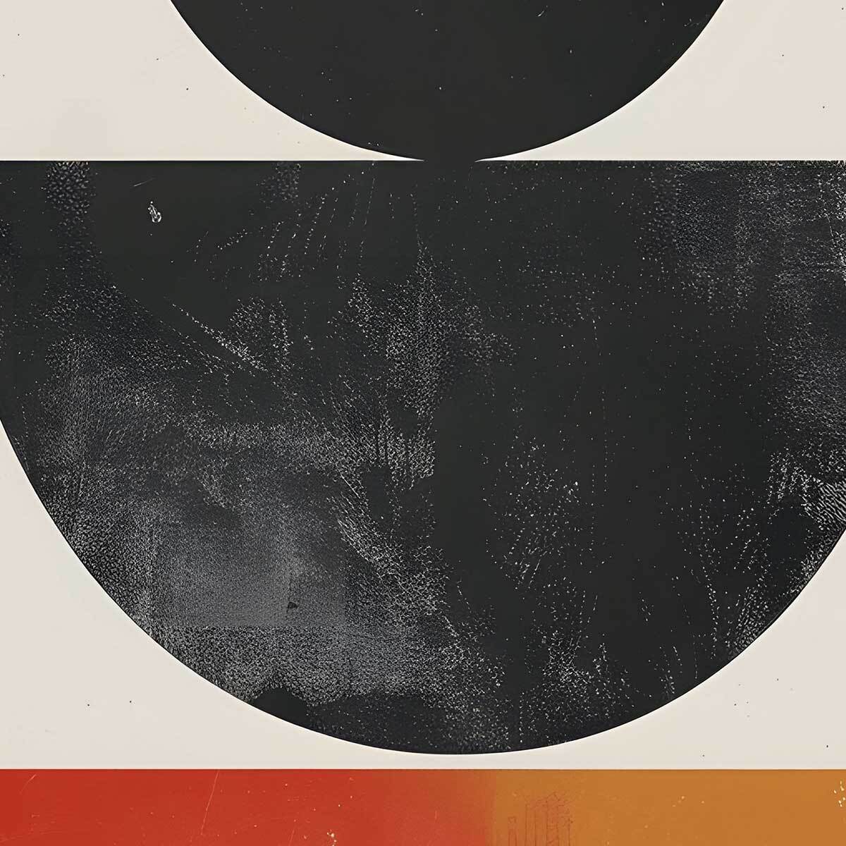 Affiche encadrée formes géométriques terracotta Affiche + cadre en métal - Noir