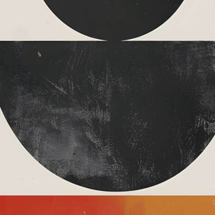 Affiche encadrée formes géométriques terracotta Affiche + cadre en métal - Noir