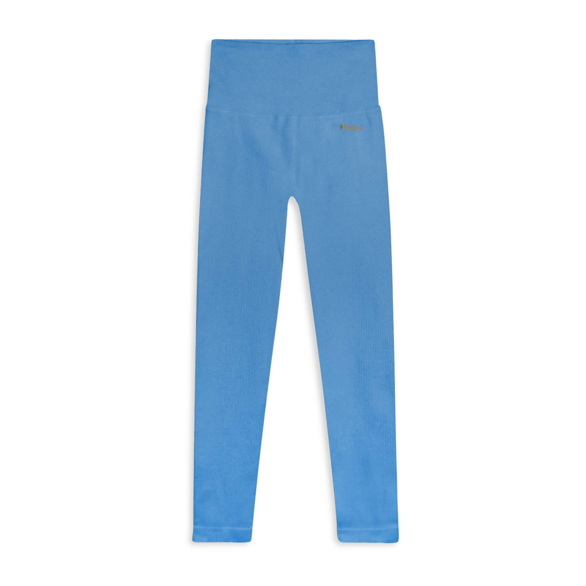 Leggings 7/8 a vita altissima in tessuto seamless a costine