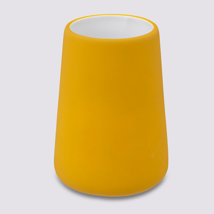 Vaso de cerámica "Colorama" amarillo mostaza