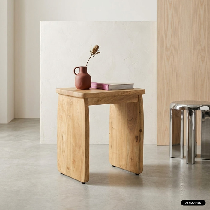 Table de chevet, table d'appoint exotique bois d'acacia  ASHA