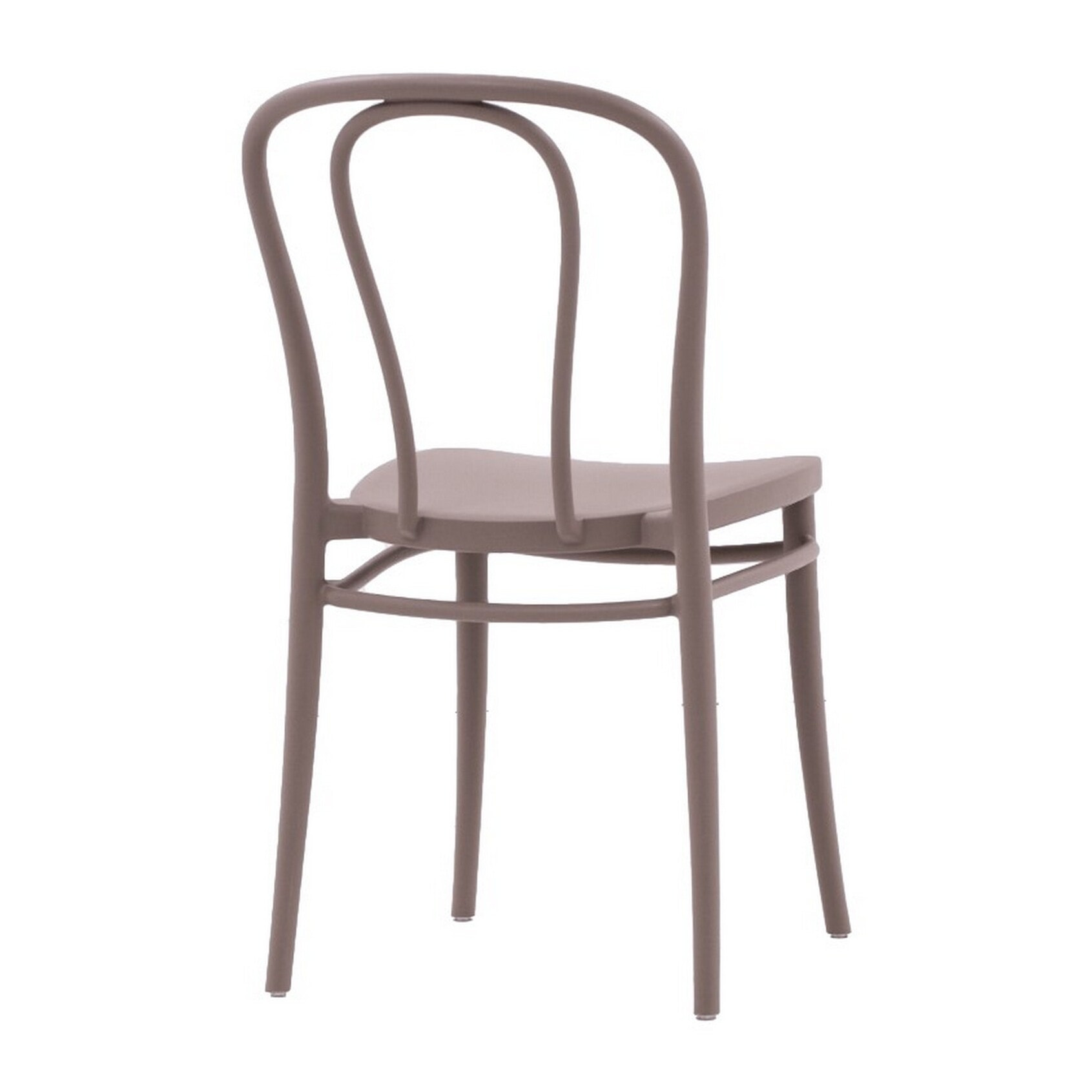 Set di 4 sedie BRISTOL in polipropilene tortora, impilabili