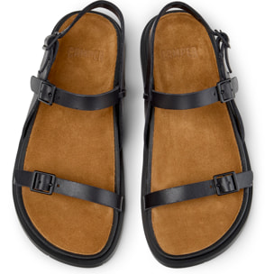 Sandalias - CAMPER Lluc Sandal - Negro - Cuero liso