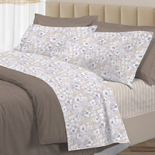 Completo letto indie beige in cotone 100% cotone