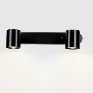 FORLIGHT Keeper Double proyector doble para boombilla GU10 en color negro