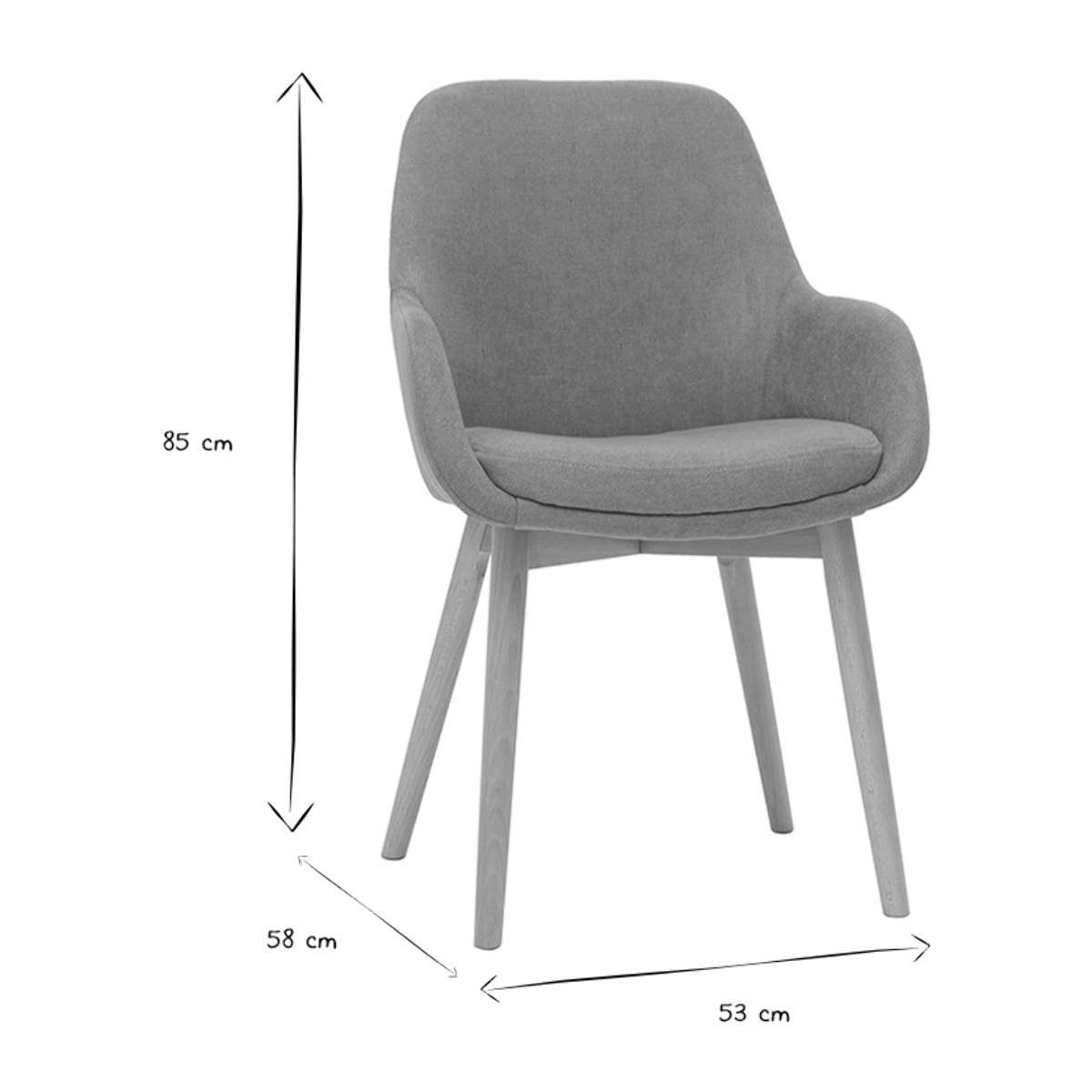 Fauteuils scandinaves en tissu effet velours jaune moutarde et bois clair massif (lot de 2) HOLO
