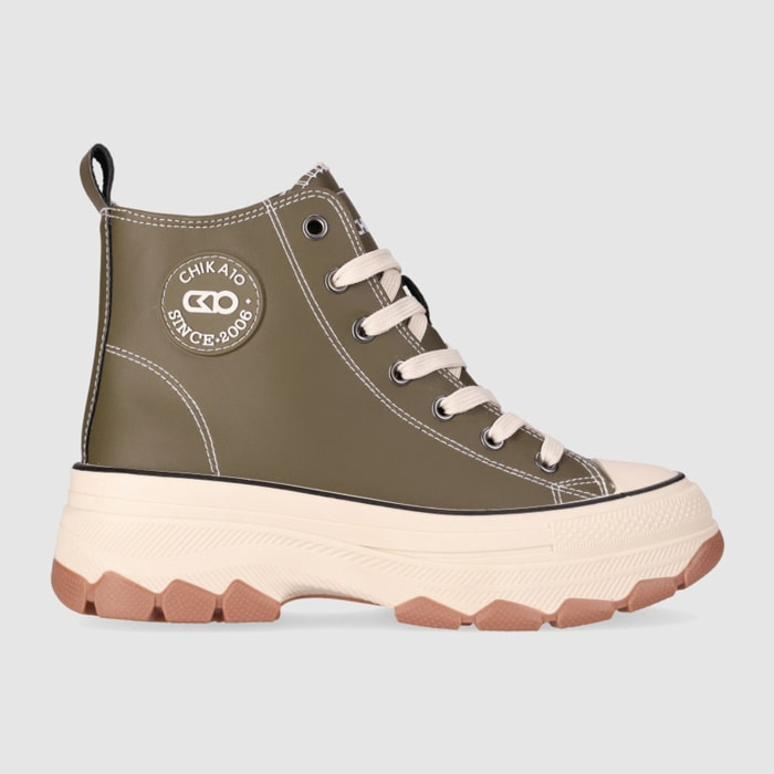 Deportivos de Piel Sintética - Kaki - Tacón: 5 cm