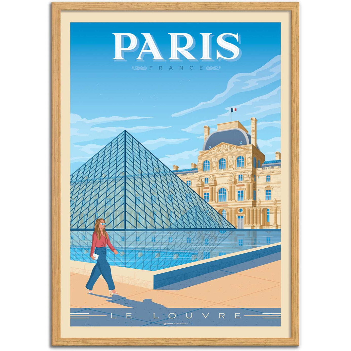 Affiche - Paris Musée du Louvre - Olahoop Travel Posters