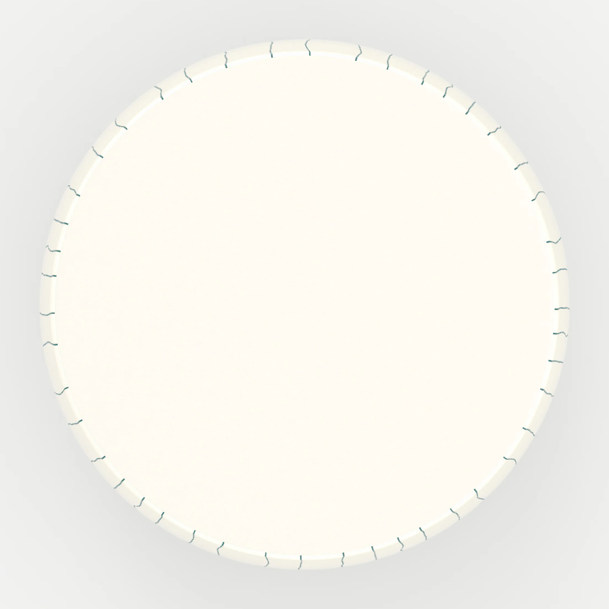 Table d'appoint ronde en métal blanc rayé D26 cm - Nello