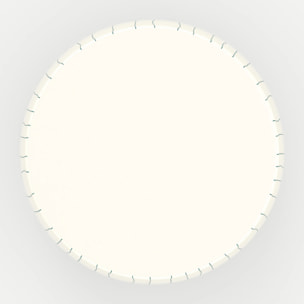 Table d'appoint ronde en métal blanc rayé D26 cm - Nello