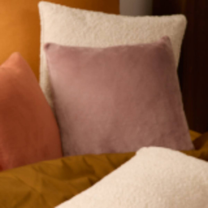 Coussin Ollis rose blush H38x38cm