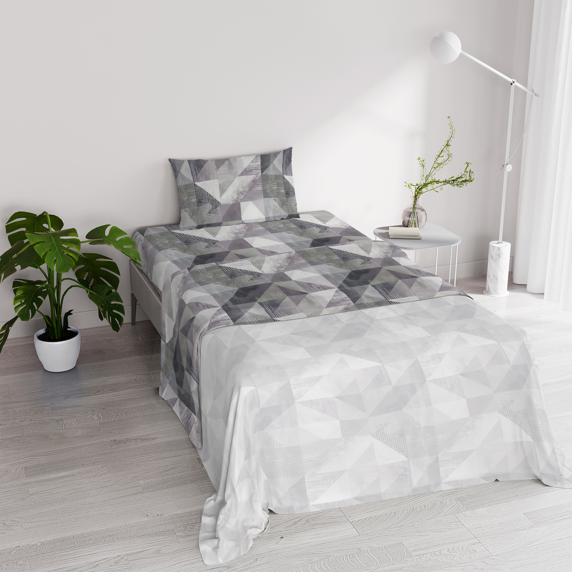 COMPLETO LETTO RIVER SINGOLO SEPIK GREY