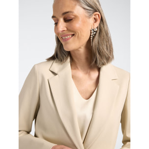Elena Mirò - Blazer misto viscosa monopetto - Beige