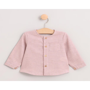 Camisa cuello mao pata gallo granate