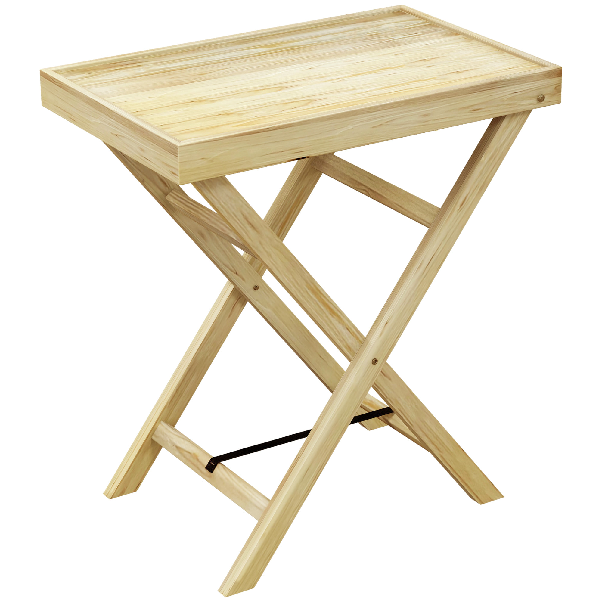 Table de jardin style naturel cosy - dim. 68L x 44l x 75H cm - bois sapin verni