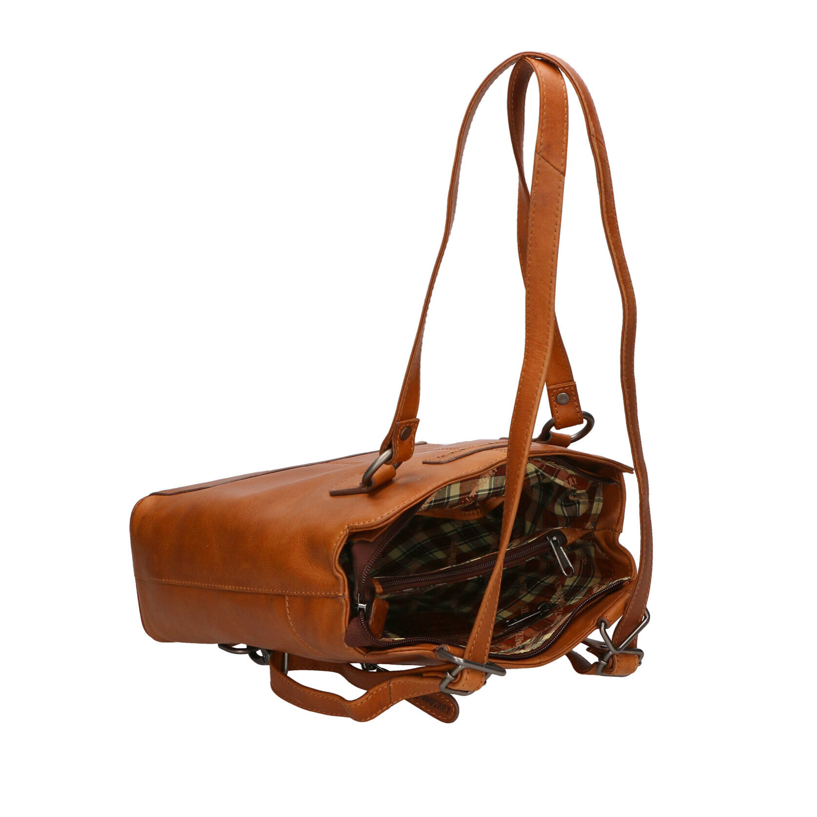 Borsa a spalla convertibile in zaino  da uomo In Vera pelle Made in Italy 19x27x11 cm