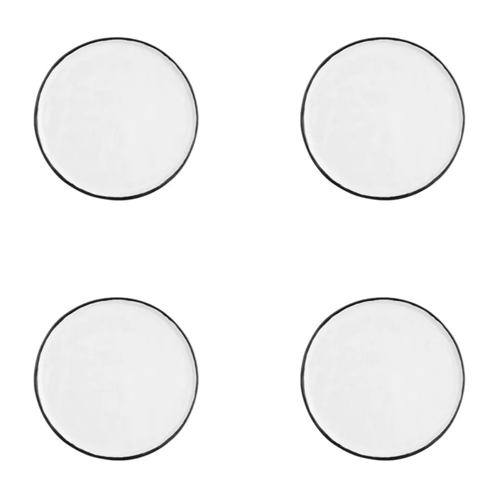 Assiette PURE Ø16,5cm - 4 pièces - Blanc Neige