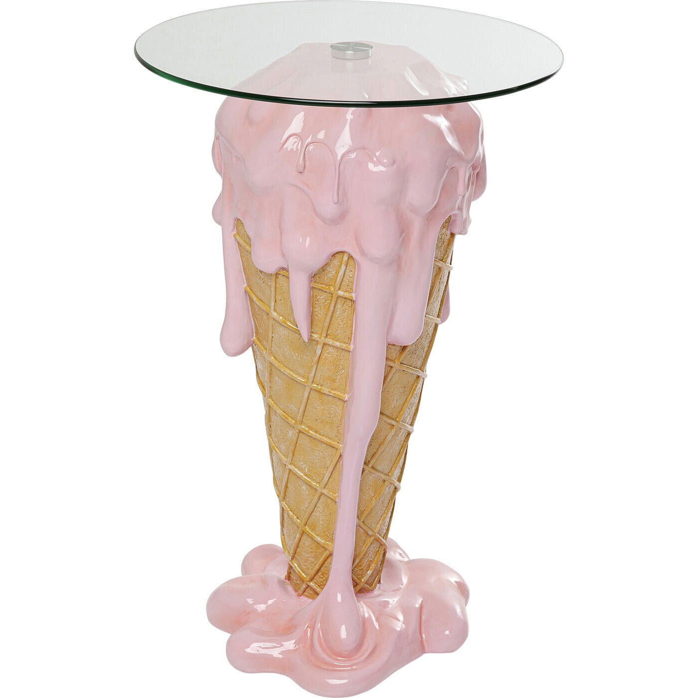 Table de bar glace rose 48cm Kare Design