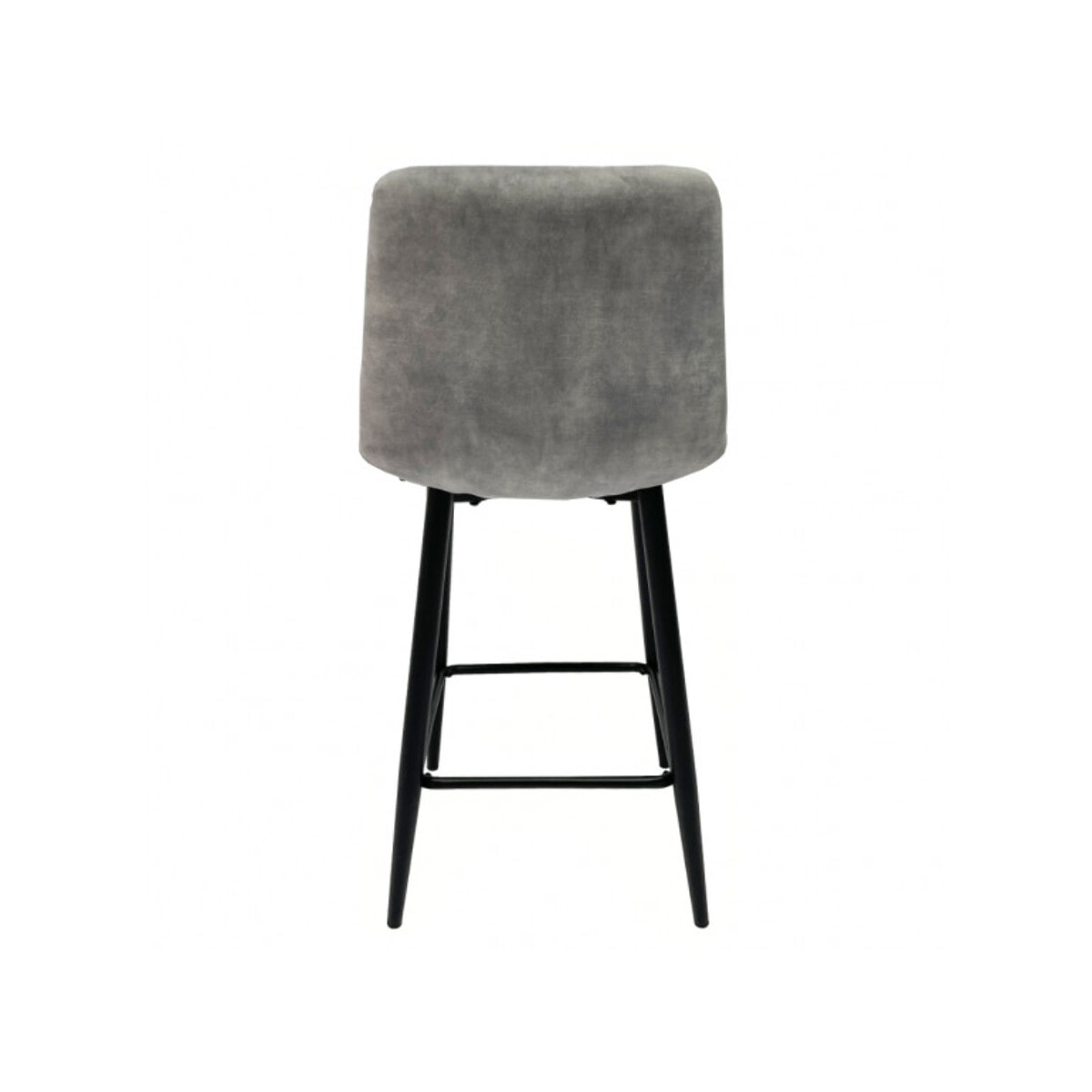 Chaise de bar capitonnée en velours - HERBY