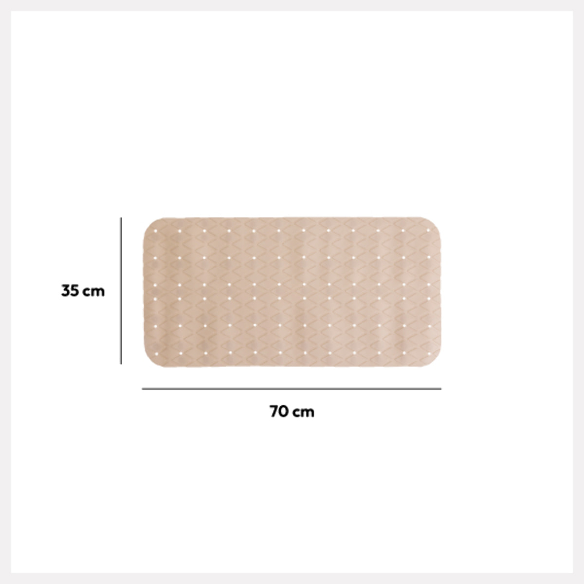 Tapis anti-dérapant 75x35cm Beige naturel Colorama